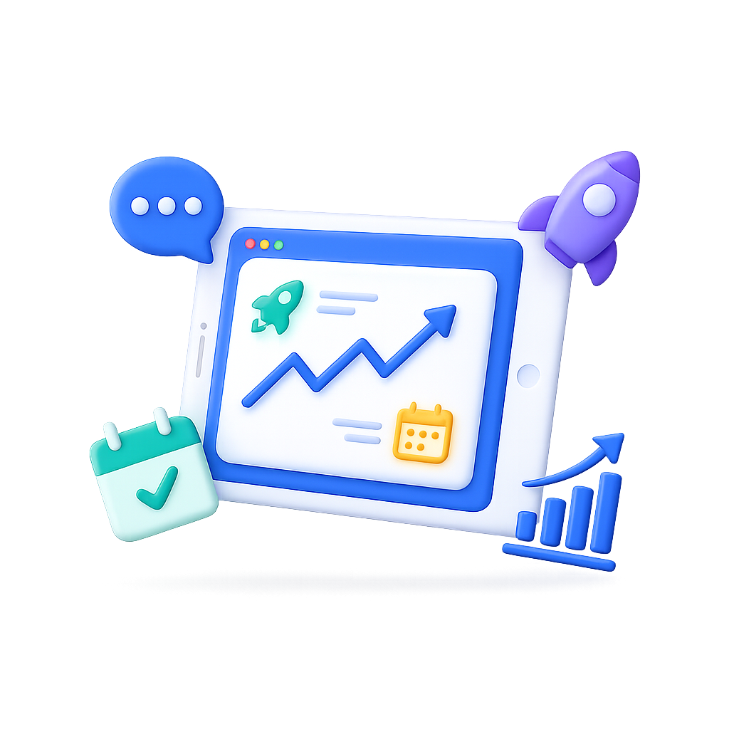 SWOT UP Business Growth Illustration